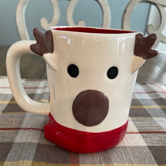 Rae Dunn Mug Reindeer with Antlers OH DEER - Picture 1 of 5